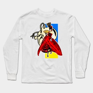 Spanish dancer with castanet Long Sleeve T-Shirt